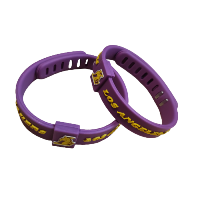 Los Angeles LAKERS lila szilikon karkötő (állítható méret)