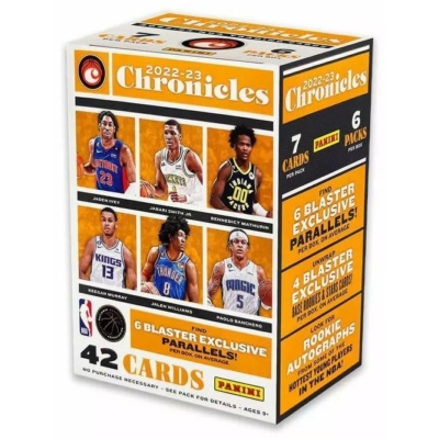 2022-23 Panini Chronicles Basketball Blaster Box kosaras kártya (6 csomag)
