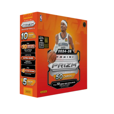 2024-25 Panini PRIZM Basketball MEGA Box kosaras kártya (5 csomag)