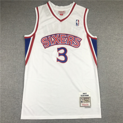 Allen IVERSON 1996-97 Classic fehér Philadelphia 76ers mez