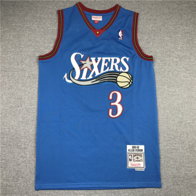 Allen IVERSON 1999-00 Classic kék Philadelphia 76ers mez