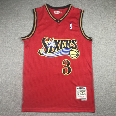 Allen IVERSON 1999-00 Classic piros Philadelphia 76ers mez