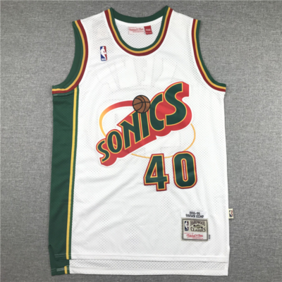 Shawn KEMP Home Seattle Supersonics retro mez