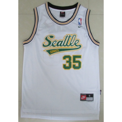 Kevin DURANT White Seattle Supersonics retro mez