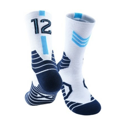 Ja MORANT fehér-kék zokni #12