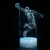 Lebron JAMES 3D LED lámpa (7 színű, fekete talp)