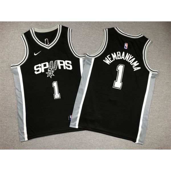 Victor WEMBANYAMA fekete San Antonio Spurs mez (GYEREK)