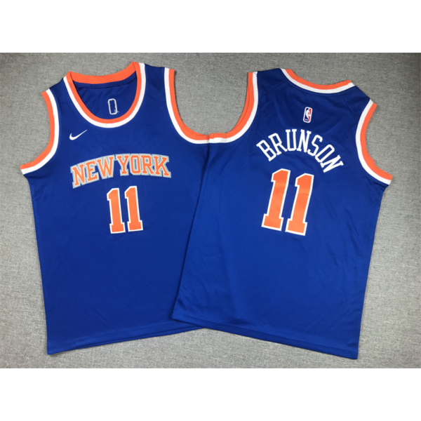 Jalen BRUNSON kék NewYork Knicks mez (GYEREK)