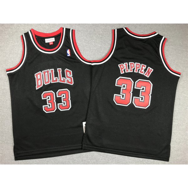 Scottie PIPPEN fekete Chicago Bulls vintage mez (GYEREK)