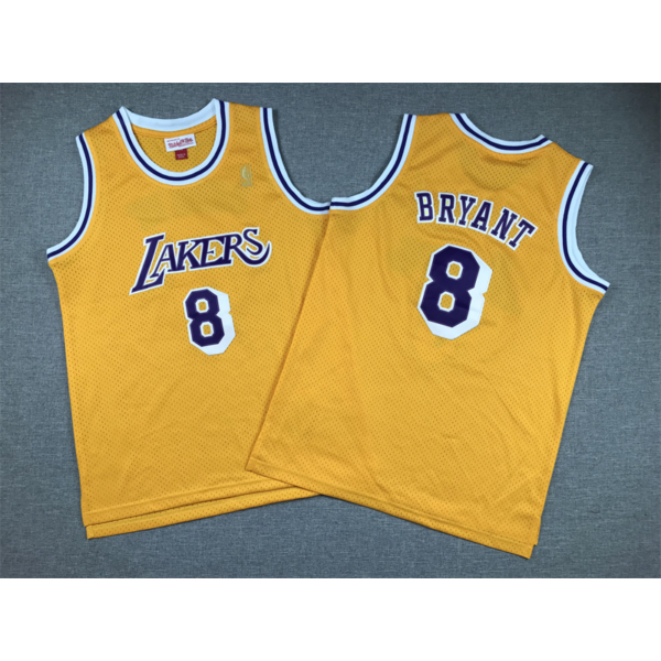 Kobe BRYANT sárga Los Angeles Lakers mez #8 (GYEREK)