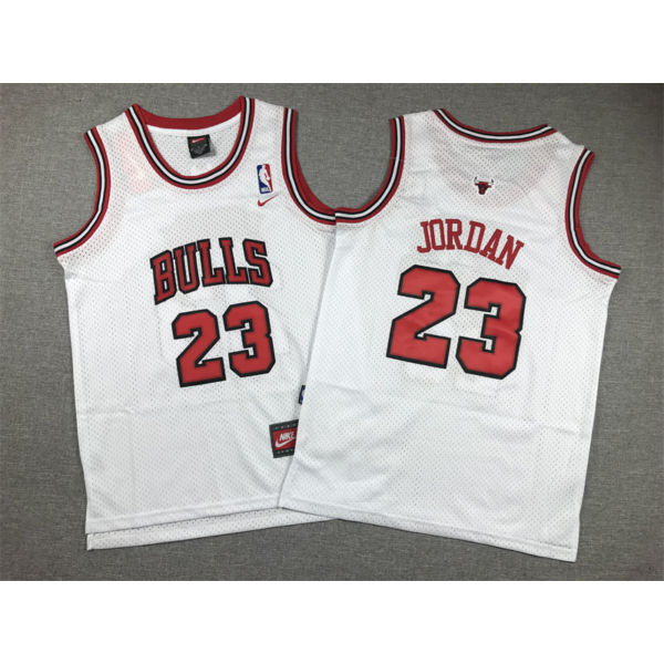 Michael JORDAN fehér Bulls vintage mez (GYEREK)
