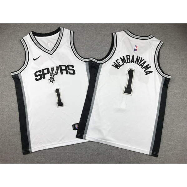 Victor WEMBANYAMA fehér San Antonio Spurs mez (GYEREK)
