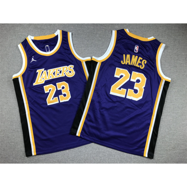 Lebron JAMES lila Lakers mez #23 (GYEREK)