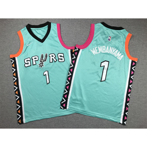 Victor WEMBANYAMA 2022 City Edition San Antonio Spurs mez (GYEREK)