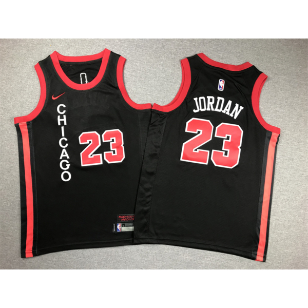 Michael JORDAN fekete 2023 City Edition Chicago mez (GYEREK)