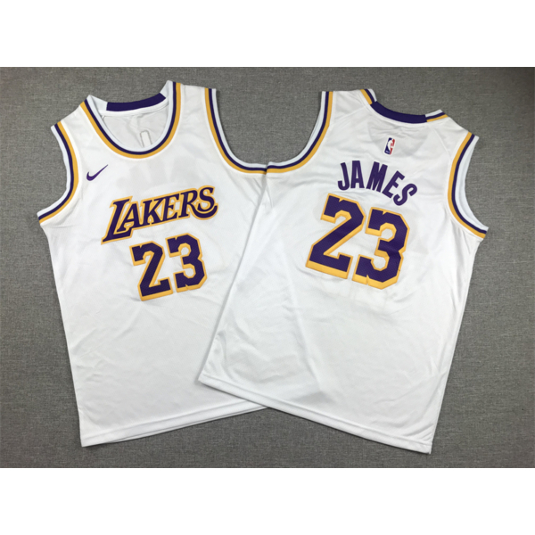Lebron JAMES fehér Lakers mez #23 (GYEREK)