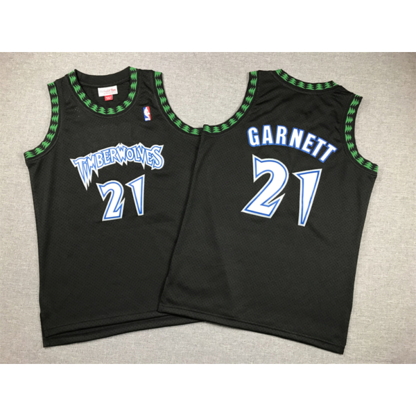 Kevin GARNETT fekete Minnesota Timberwolves mez (GYEREK)