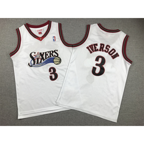 Allen IVERSON fehér classic Philadelphia 76ers mez (GYEREK)