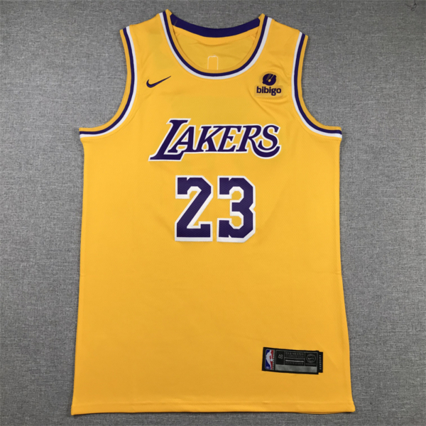 Lebron JAMES sárga 2023-24 Los Angeles Lakers mez #23 (KÉSZLETEN)