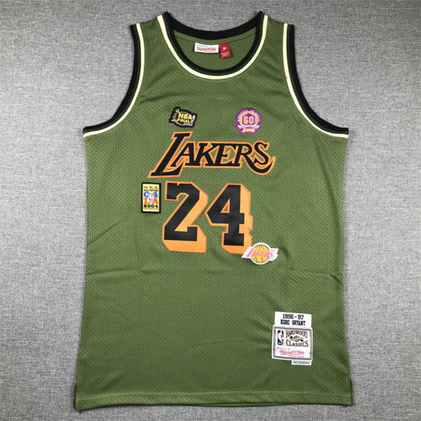 Kobe BRYANT Army Green Los Angeles Lakers mez #24