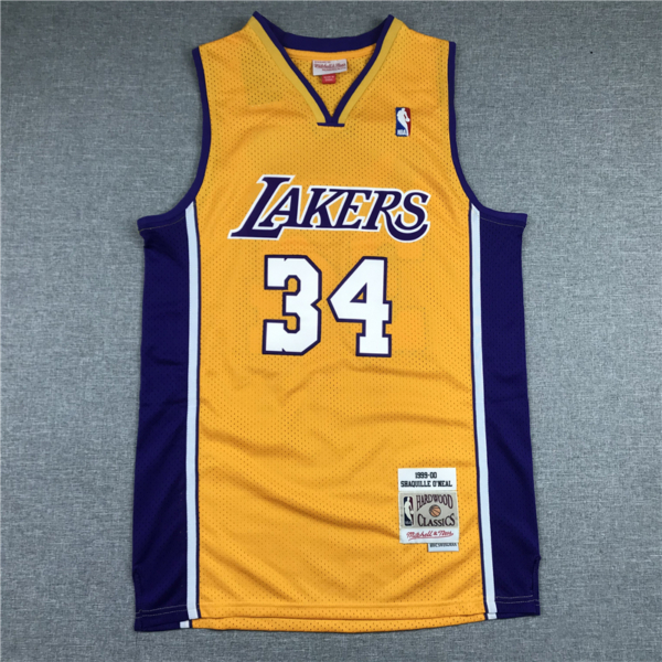Shaquille O’NEAL 1999-00 sárga Los Angeles Lakers mez