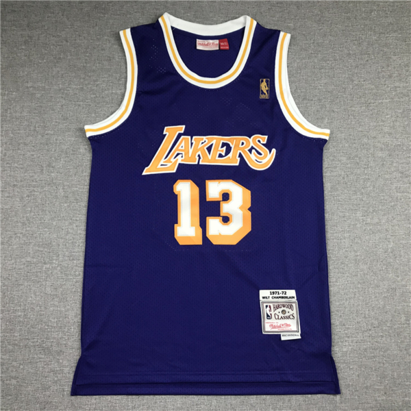 Wilt CHAMBERLAIN 1971-72 lila Los Angeles Lakers mez