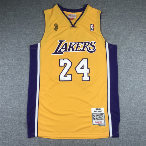 Kobe BRYANT sárga The Finals Los Angeles Lakers mez #24 (KÉSZLETEN)