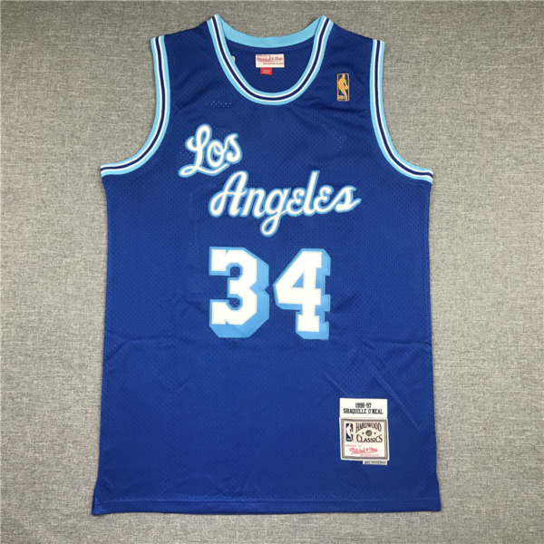 Shaquille O’NEAL 1996-97 retro kék Los Angeles Lakers mez