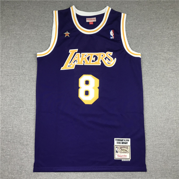 Kobe BRYANT 1998 lila All Star Los Angeles Lakers mez #8
