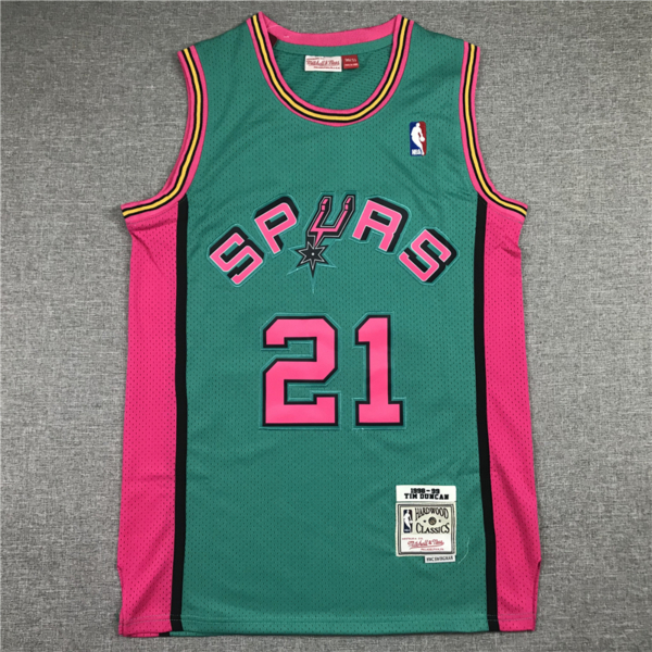 Tim DUNCAN 1998-99 Retro zöld San Antonio Spurs mez