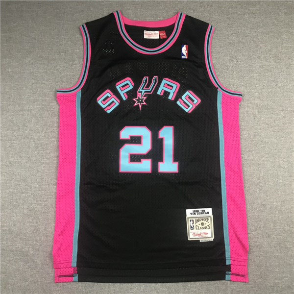 Tim DUNCAN 1998-99 Retro fekete San Antonio Spurs mez