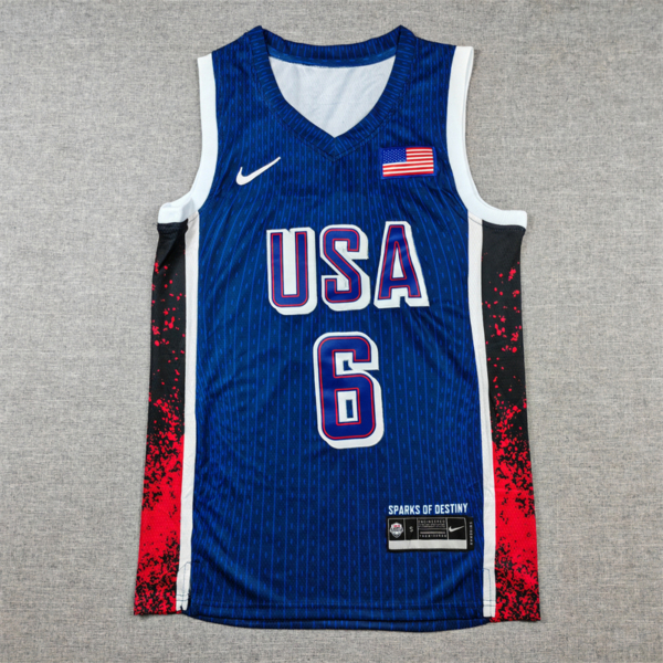 Lebron JAMES 2024 sötétkék USA válogatott mez (KÉSZLETEN)
