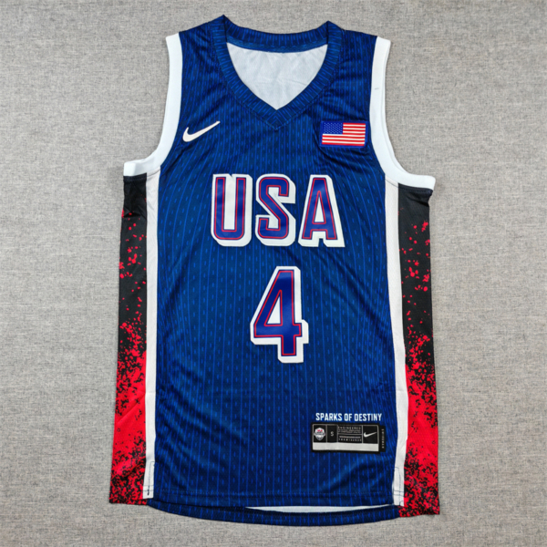 Stephen CURRY 2024 sötétkék USA válogatott mez