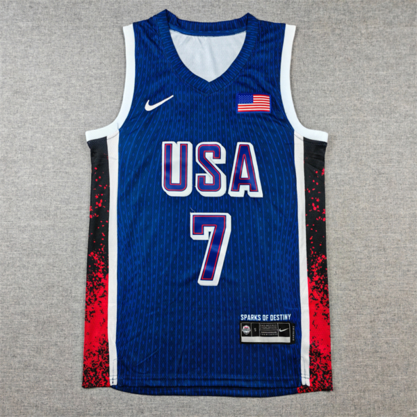 Kevin DURANT 2024 sötétkék USA válogatott mez