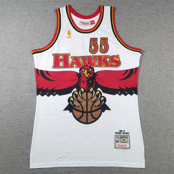 Dikembe MUTAMBO fehér Atlanta Hawks mez