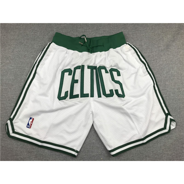 Boston Celtics Classic Just Don fehér zsebes kosaras rövidnadrág