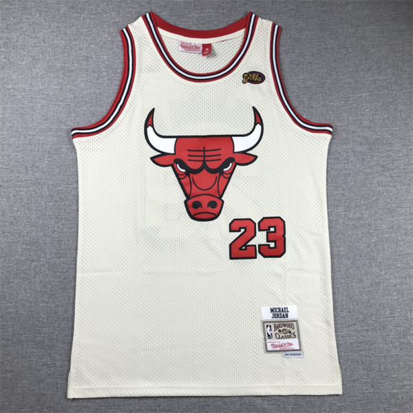 Michael JORDAN CreamWhite Bulls vintage mez