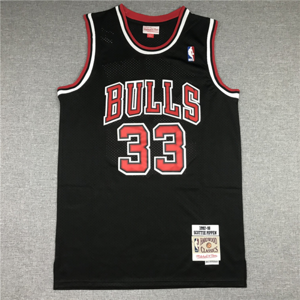 Scottie PIPPEN fekete Chicago Bulls vintage mez