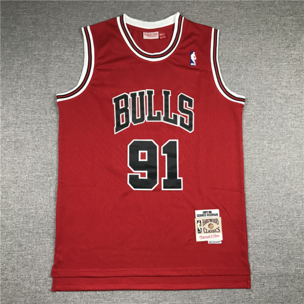 Dennis RODMAN piros Bulls vintage mez (KÉSZLETEN)