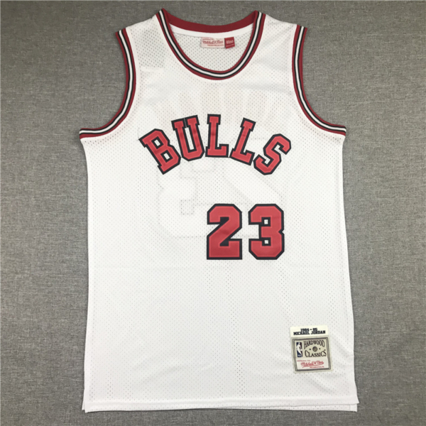 Michael JORDAN fehér 84-85 Rookie Chicago Bulls vintage mez
