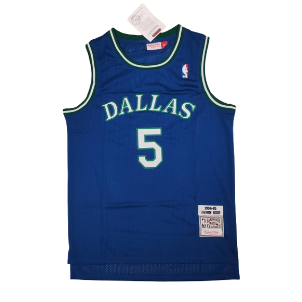 Jason Kidd 1994-1995 retro kék Dallas Mavericks mez