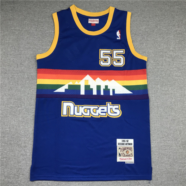 Dikembe MUTAMBO kék classic Denver Nuggets mez