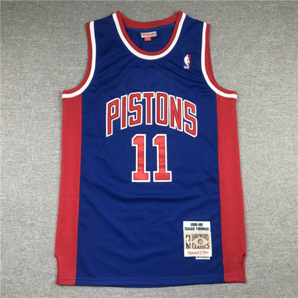 Ishia THOMAS kék Classic Swingman Detroit Pistons vintage mez