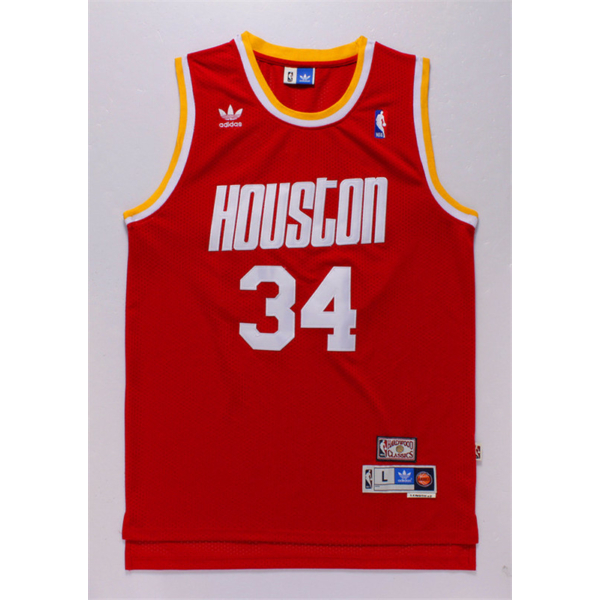 Hakeem OLAJUWON piros Classic Swingman Houston Rockets mez