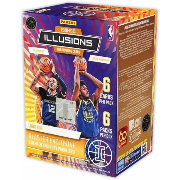 2020-21 Panini Illusion Basketball Blaster Box kosaras kártya (6 csomag)