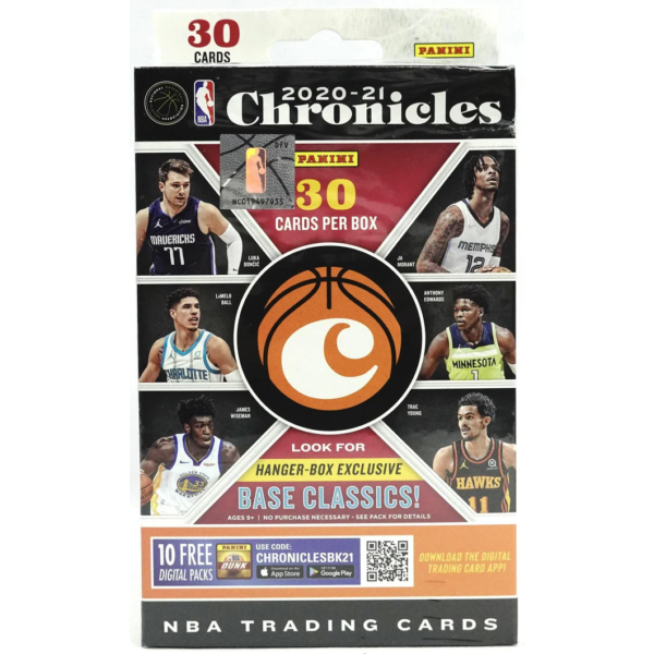 2020-21 Panini CHRONICLES Basketball hanger Box kosaras kártya (30 kártya)