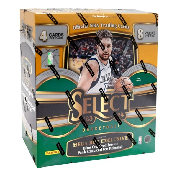 2023-24 Panini SELECT Basketball MEGA Box kosaras kártya (8 csomag)