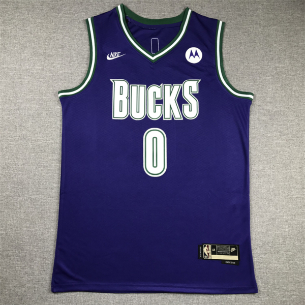 Damian LILLARD lila retro Bucks mez