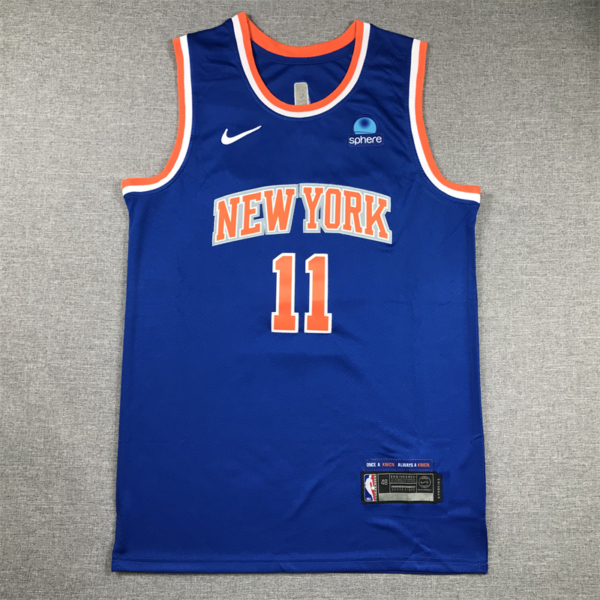 Jalen BRUNSON kék New York Knicks mez