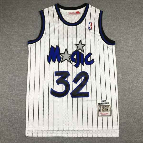 Shaquille O’NEAL 1994-95 Classic Striped fehér Orlando Magic mez